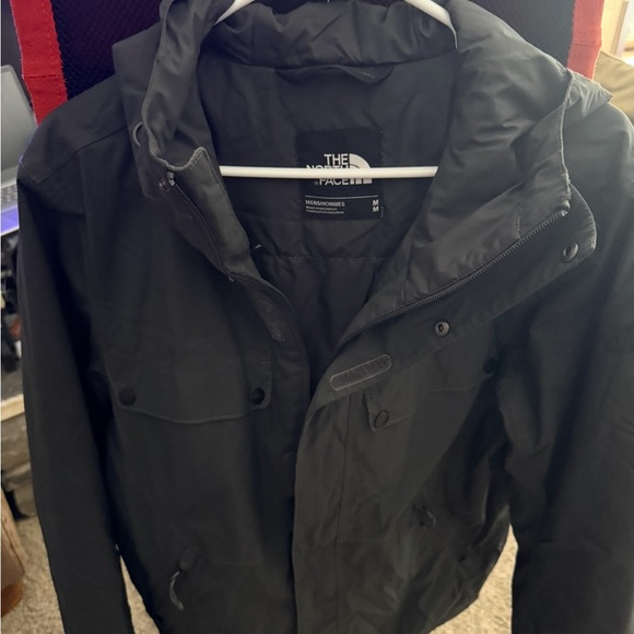 The North Face Charcoal Hooded Jacket - Picture 1 of 8
